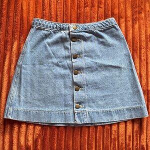 American Apparel Light Blue Denim Skirt